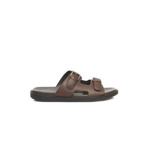 Cerruti 1881 Brown Cowhide Men Men's Sandal